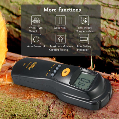 Безконтактний вологомір Smart Sensor AS981 для деревини та будматеріалів (2-70%)