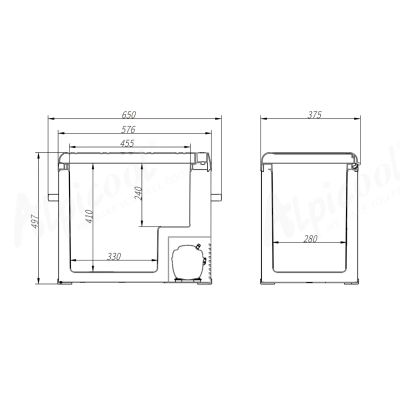 Автохолодильник компрессорный Alpicool C50 (50л., -20...+20 С, 12/24/220V)