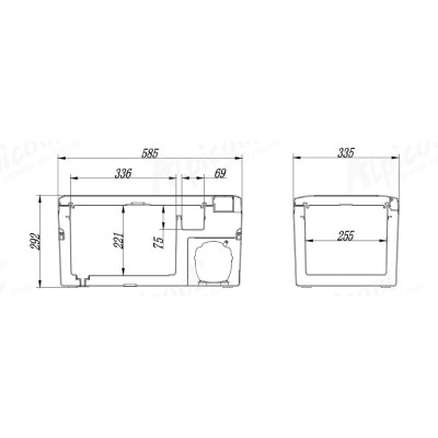Автохолодильник компрессорный Alpicool K18 (18л., -20...+20 С, 12/24 / 220V)