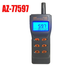 Портативный газовый анализатор/термогигрометр (СО2,СО, RH, T) USB AZ-77597