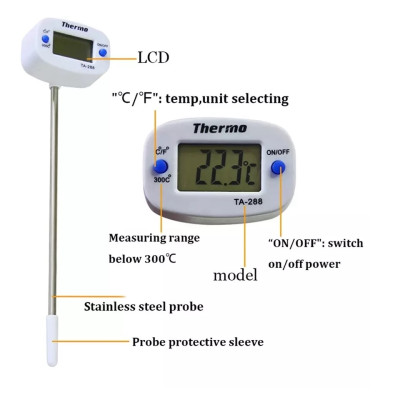 Термометр цифровой Thermo ТА-288 кухонный (-50...+300 ºC) с вращающимся на 180º дисплеем