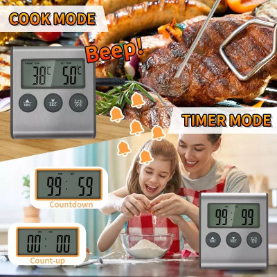 Цифровой термометр ТР-700 с термощупом, таймером и магнитом (-50...+250 °C)
