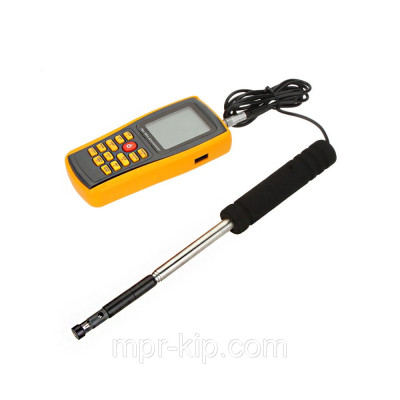 Термоанемометр Benetech GM8903 (0.030-30m/s; 0-45ºC; 0-999900m3/min, USB, память 350 изм.)