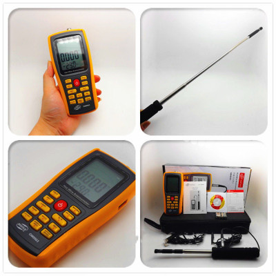 Термоанемометр Benetech GM8903 (0.030-30m/s; 0-45ºC; 0-999900m3/min, USB, память 350 изм.)