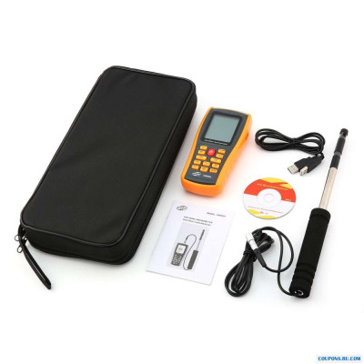 Термоанемометр Benetech GM8903 (0.030-30m/s; 0-45ºC; 0-999900m3/min, USB, память 350 изм.)
