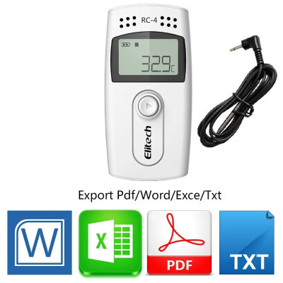 Регистратор температуры Elitech RC-4 (-40…+85°C, память 16000, PDF, Word, Exel, TXT)
