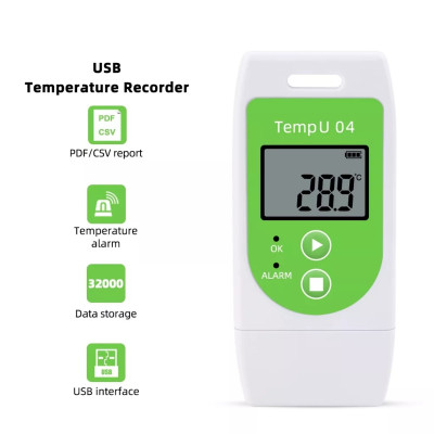 Регистратор температуры TempU04 (-30...+ 60 °C, память 32000, PDF, ПО не нужно) IP65