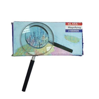 Ручная лупа Magnifying Glass 100мм (3х кратная, металлическая обечайка)