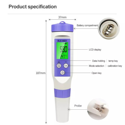 ОВП-метр ORP/TEMP BLE-9001 (cмарт bluetooth)