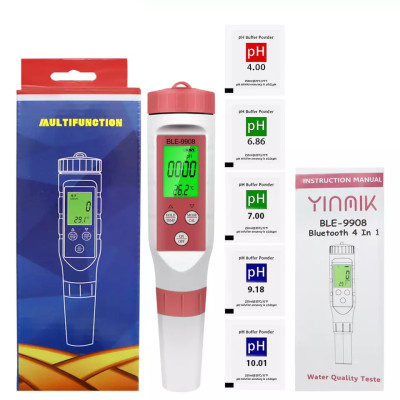 pH/TDS/ЕС/Temp метр BLE-9908 4в1 (cмарт bluetooth)