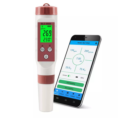 pH/TDS/ЕС/Temp метр BLE-9908 4в1 (cмарт bluetooth)