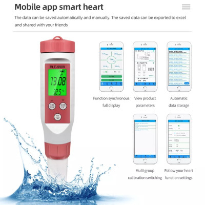 pH/TDS/ЕС/Temp метр BLE-9908 4в1 (cмарт bluetooth)