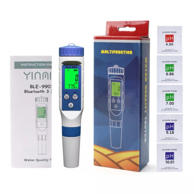 pH/TDS/ЕС/Salinity/Temp метр BLE-9909 5в1 (cмарт bluetooth)