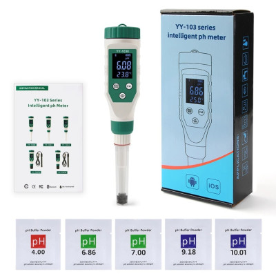 pH-метр YY-1030 bluetooth (c острым электродом для молока, кремов, мяса, сыра, почвы)