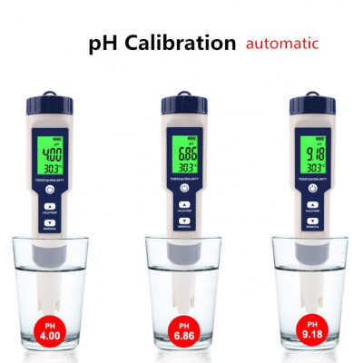 Комбинированный pH/TDS/ЕС/Salinity/Temp метр EZ-9909 5в1 (влагозащищённый, сменным электродом, АТС)
