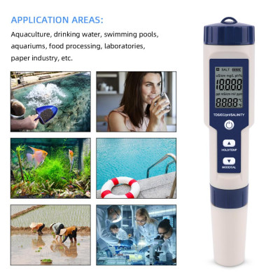 Комбинированный pH/TDS/ЕС/Salinity/Temp метр EZ-9909 5в1 (влагозащищённый, сменным электродом, АТС)