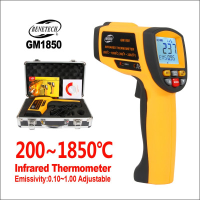 Пирометр Benetech GM1850 (+200...+1850 °C, DS - 50:1, EMS: 0.1-1) ПО, Кейс