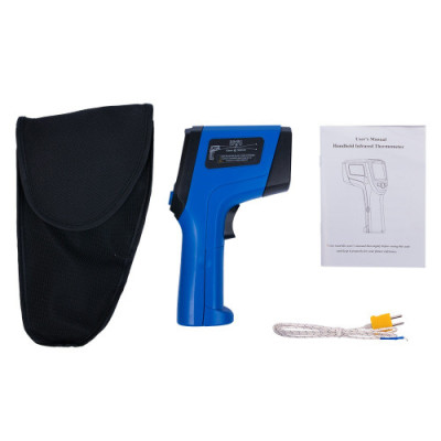 Пірометр FLUS IR-833 (-50...+900 ºC, DS - 30:1, EMS: 0,1-1) з термопарою К-типу (-50℃ до +1370℃)