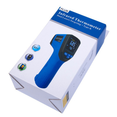 Пірометр FLUS IR-833 (-50...+900 ºC, DS - 30:1, EMS: 0,1-1) з термопарою К-типу (-50℃ до +1370℃)