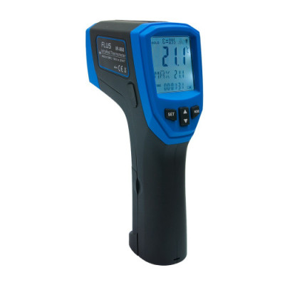 Пирометр FLUS IR-868 (-50…+1380, 50:1, 0.1-1) с термопарой К-типа (-50℃ до +1370℃), USB и SD-картой 