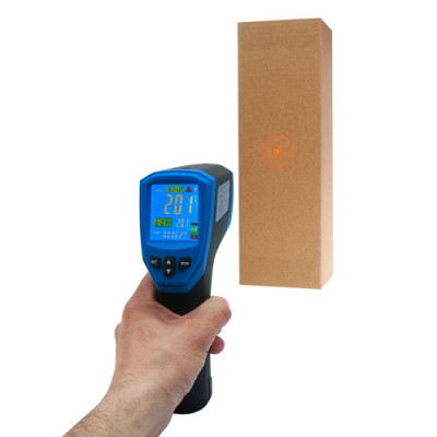 Пирометр FLUS IR-868 (-50…+1380, 50:1, 0.1-1) с термопарой К-типа (-50℃ до +1370℃), USB и SD-картой 