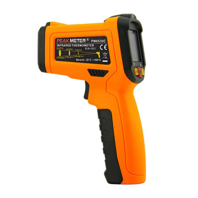 Пирометр PeakMeter PM6530C (-50...+800 °C, D:S 12:1, EMS: 0,1-1) с термопарой  (-40...+1000 °C)