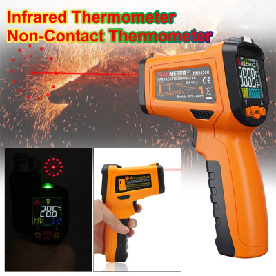 Пирометр PeakMeter PM6530C (-50...+800 °C, D:S 12:1, EMS: 0,1-1) с термопарой  (-40...+1000 °C)