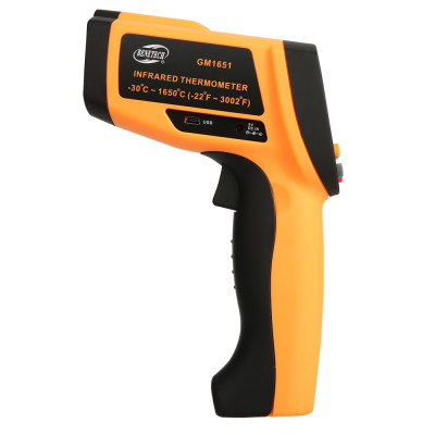 Пирометр Benetech GM1651 (-30...+1650 °C, DS - 50:1, EMS: 0.1-1) ПО, Кейс