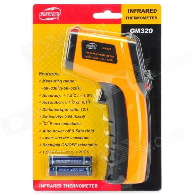 Пирометр Benetech GM320 (-50...+380 °C, 12:1, 0.95)