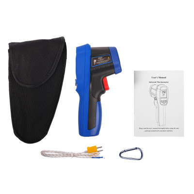Пирометр Flus IR-820 (-30...+500 °C, 13:1, EMS: 0.1-1) с термопарой К-тип (-50~1370 °C)  