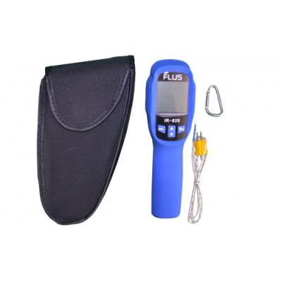 Пирометр Flus IR-820 (-30...+500 °C, 13:1, EMS: 0.1-1) с термопарой К-тип (-50~1370 °C)  