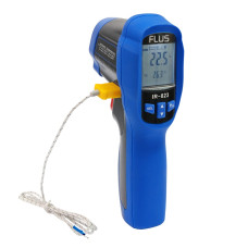 Пирометр Flus IR-823 (-50...+1350 °C, 30:1, 0.1-1.0) с термопарой К-тип (-50℃ до +1370℃)