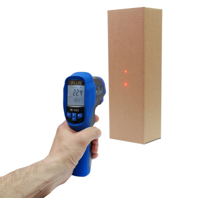 Пирометр Flus IR-823 (-50...+1350 °C, 30:1, 0.1-1.0) с термопарой К-тип (-50℃ до +1370℃)