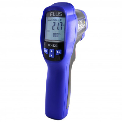 Пирометр Flus IR-823 (-50...+1350 °C, 30:1, 0.1-1.0) с термопарой К-тип (-50℃ до +1370℃)