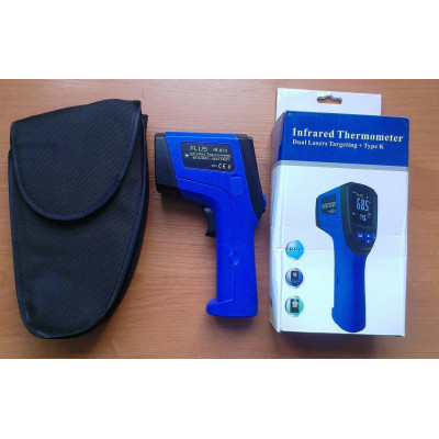Пирометр FLUS IR-836 (-50...+1550 ºC, DS - 30:1, EMS: 0,1-1) с термопарой К-типа (-50℃ до +1370℃)