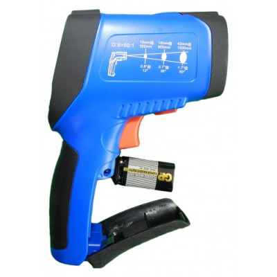 Пирометр Flus IR-861 U (-50...+1150 °C, 50:1, 0.1~1.00) ПО, Кейс