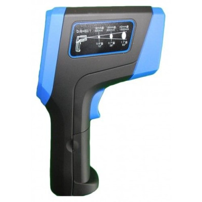Пирометр FLUS IR-870 (-50…+1980 °C, 50:1, EMS: 0.1-1) с термопарой К-типа (-50℃ до +1370℃), картой памяти, ПО