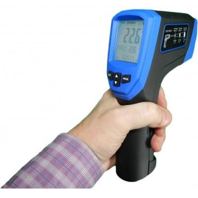 Пирометр FLUS IR-870 (-50…+1980 °C, 50:1, EMS: 0.1-1) с термопарой К-типа (-50℃ до +1370℃), картой памяти, ПО
