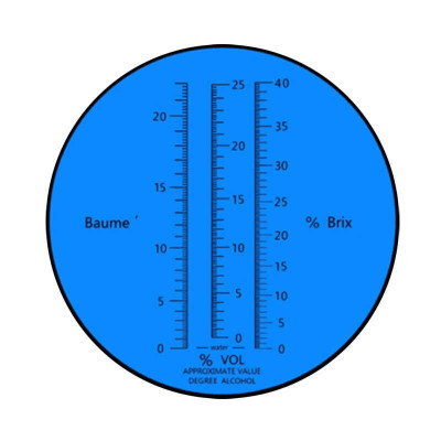 Рефрактометр RHBW-25ATC 3в1 (Brix 0-40%; спирт 0-25%; Baume 0-20%)