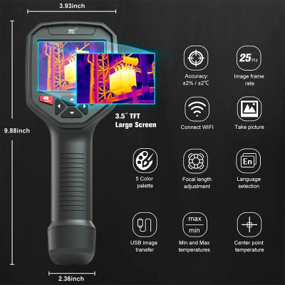Профессиональный тепловизор Xintest HT-H8 с WiFi (384x288, 3.5, -20…550°С)