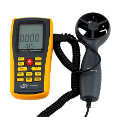 Анемометр с выносной крыльчаткой Benetech GM8902 (0,3 - 45 м/с; 0 - 45 ºC; 0 - 999900 m3/min, USB, память 50 шт)