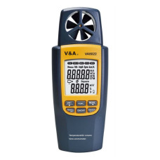 Анемометр SR8022 (0,4 - 20 м/с; 0 - 99999 m3/s) с функцией измерения температуры и расхода воздуха