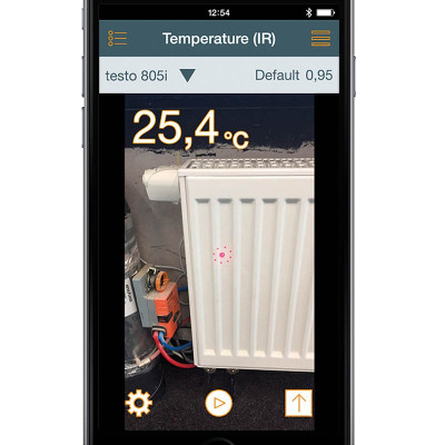 Пирометр с лазерным маркером testo 805i (30…+250 °C, поиск мест с риском образования плесени)