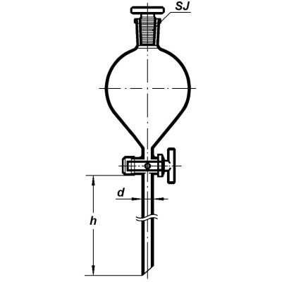 2392/2000 ml Воронка делительная сферическая со стеклянным краном SIMAX, Чехия