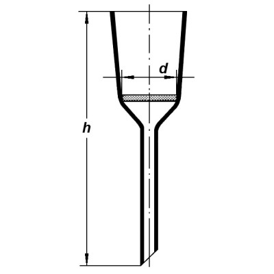 34S/S1-150 mm Воронка фильтрующая Шотта SIMAX, Чехия