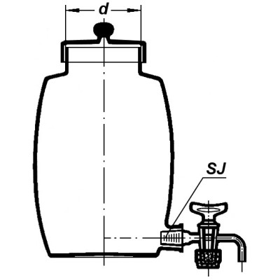 827/R/3000 ml Ирригатор с крышкой и выпускным краном SIMAX, Чехия