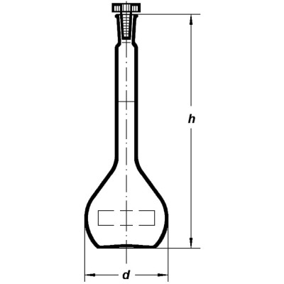 1503/APN/2000 ml Колба мерная 1-го (А) класса с пластиковой пробкой SIMAX, Чехия