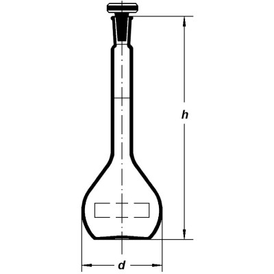 1503/AS/200 ml Колба мерная 1-го (А) класса со стеклянной пробкой SIMAX, Чехия