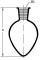 8027/100 ml Колба сердцевидная со шлифом SIMAX, Чехия