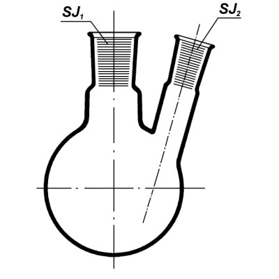 8017/250 ml Колба двугорлая SIMAX, Чехия